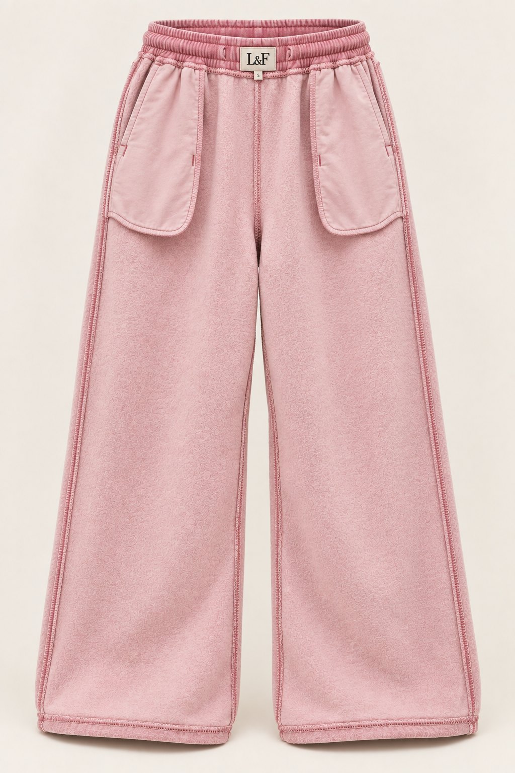 Believe Sweatpant, Washed Rose inside view