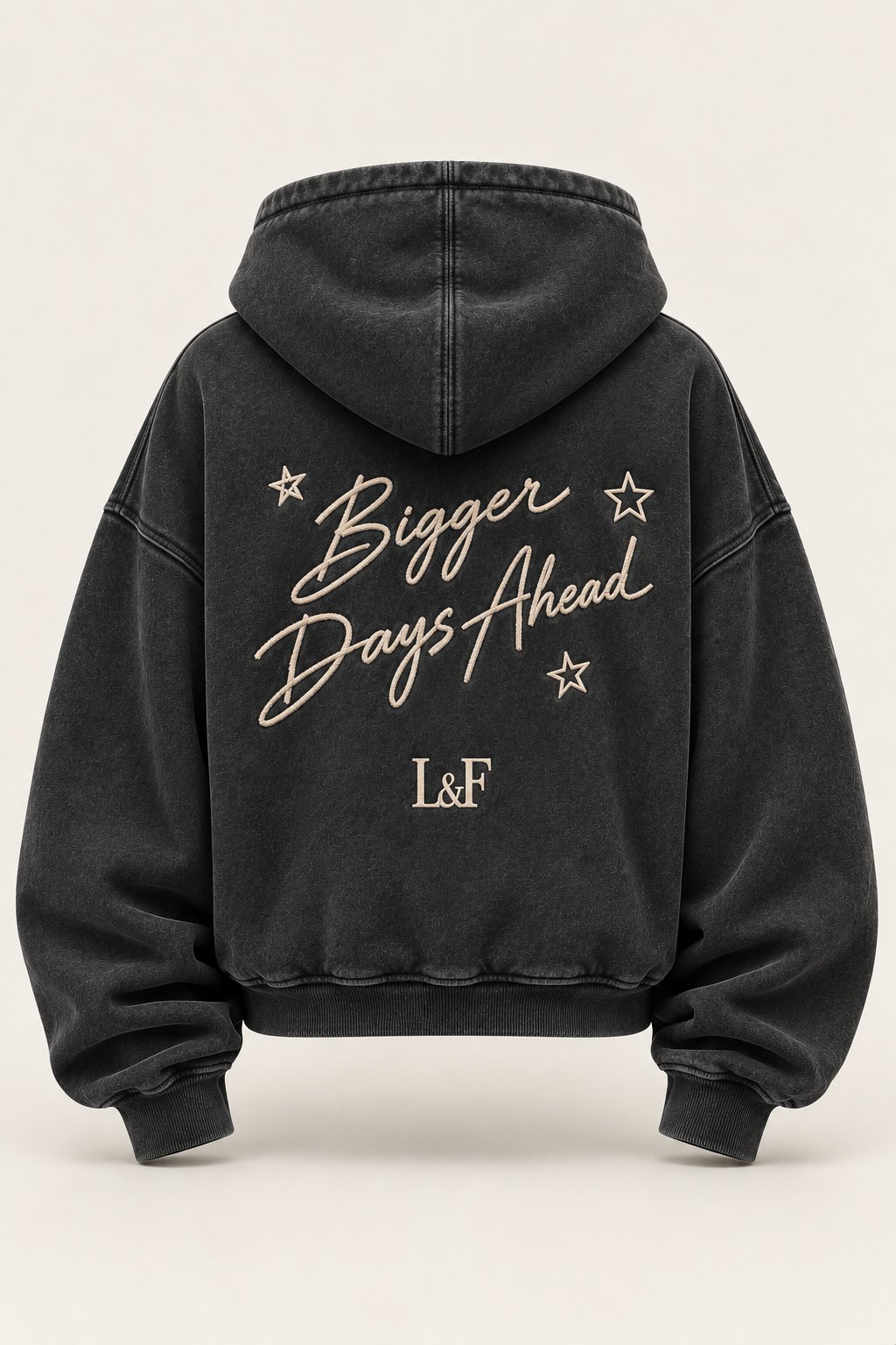 Believe Zip Hoodie back view
